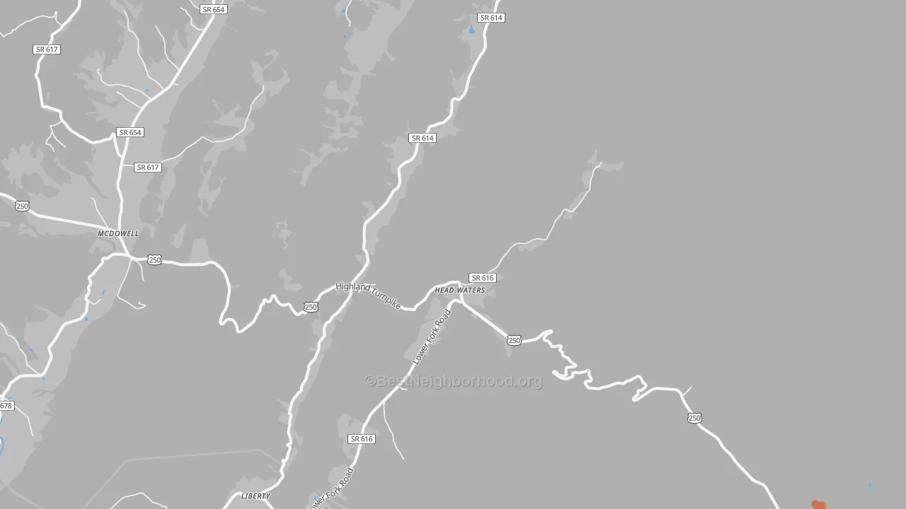 Bike Grade map of 24442, VA
