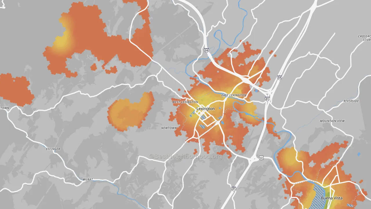 Bike Grade map of 24450, VA