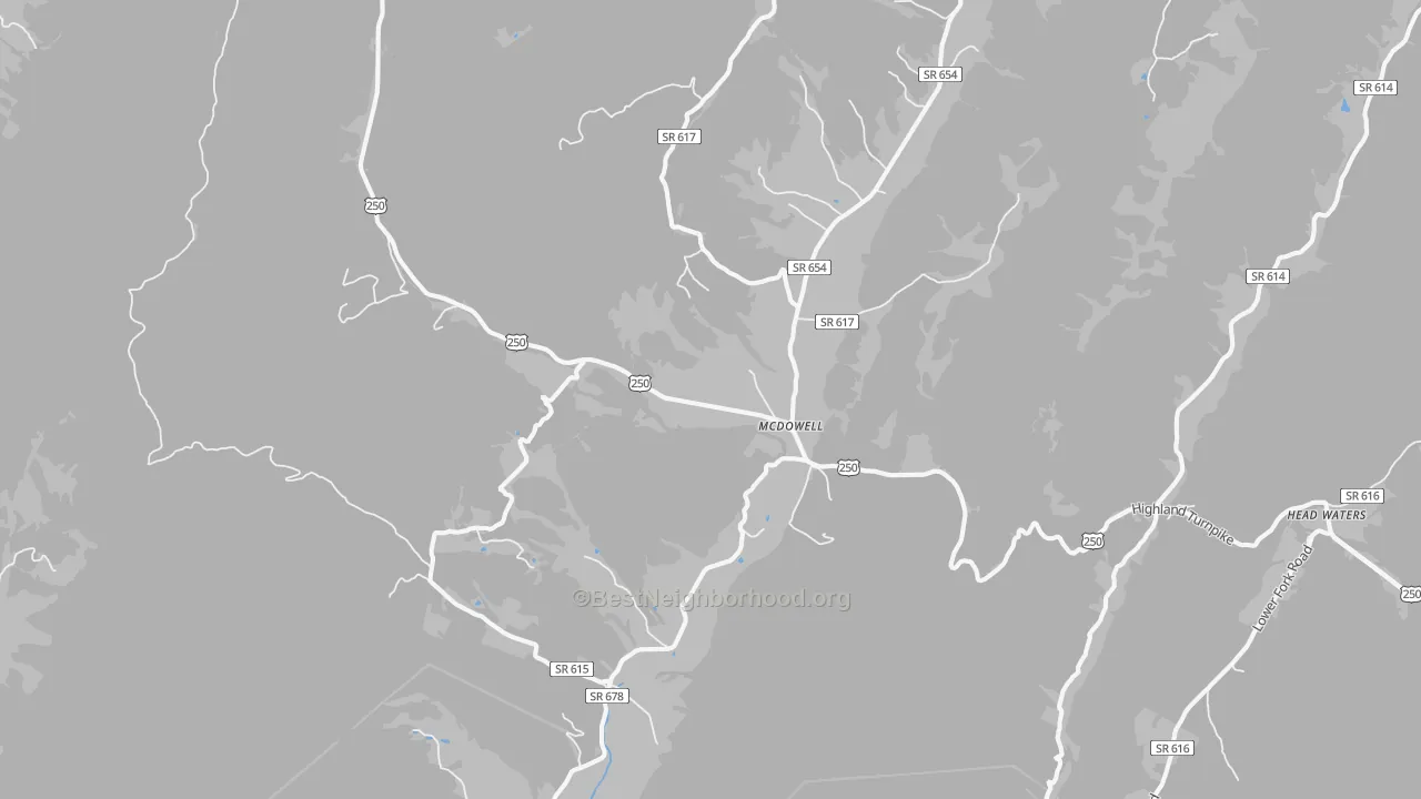 Bike Grade map of 24458, VA