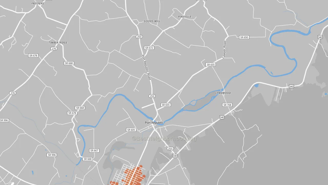 Bike Grade map of 24471, VA