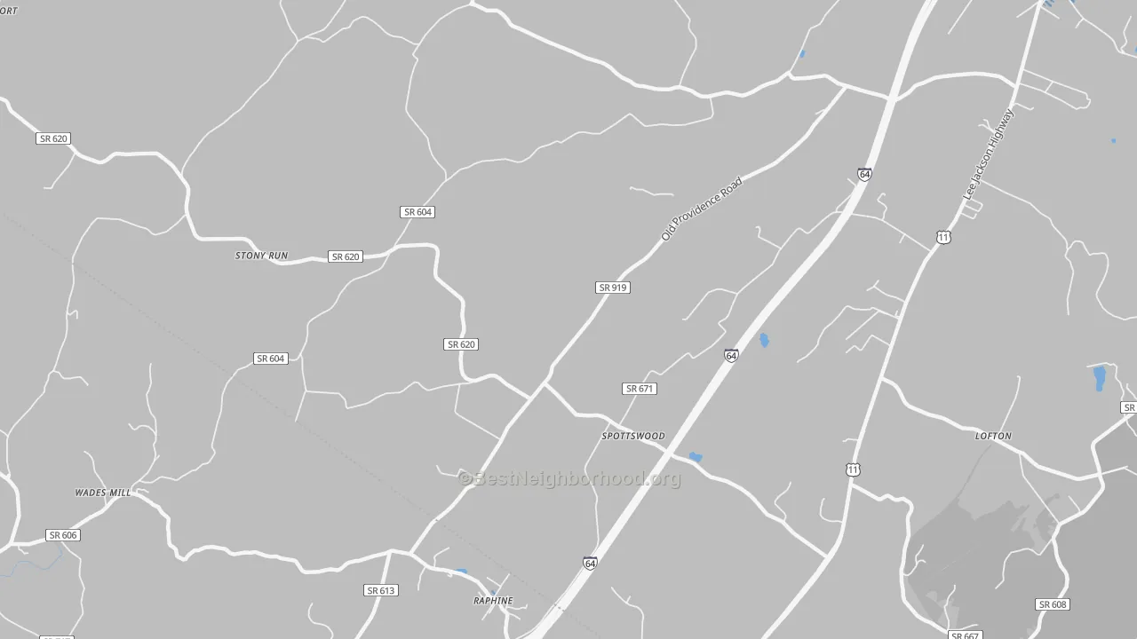 Bike Grade map of 24476, VA
