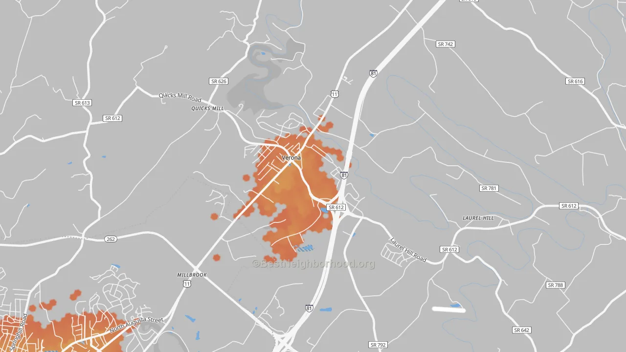 Bike Grade map of 24482, VA
