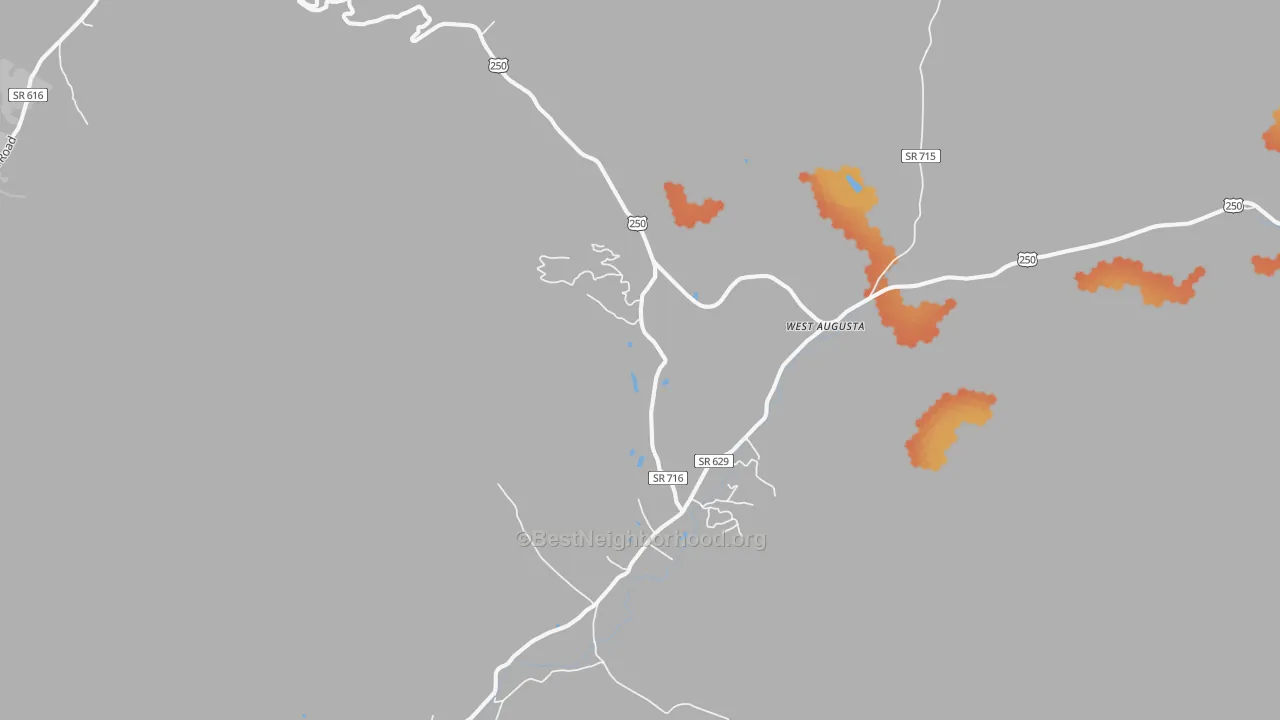Bike Grade map of 24485, VA