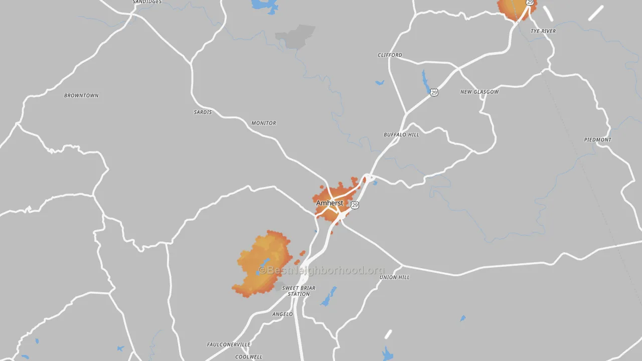 Bike Grade map of 24521, VA