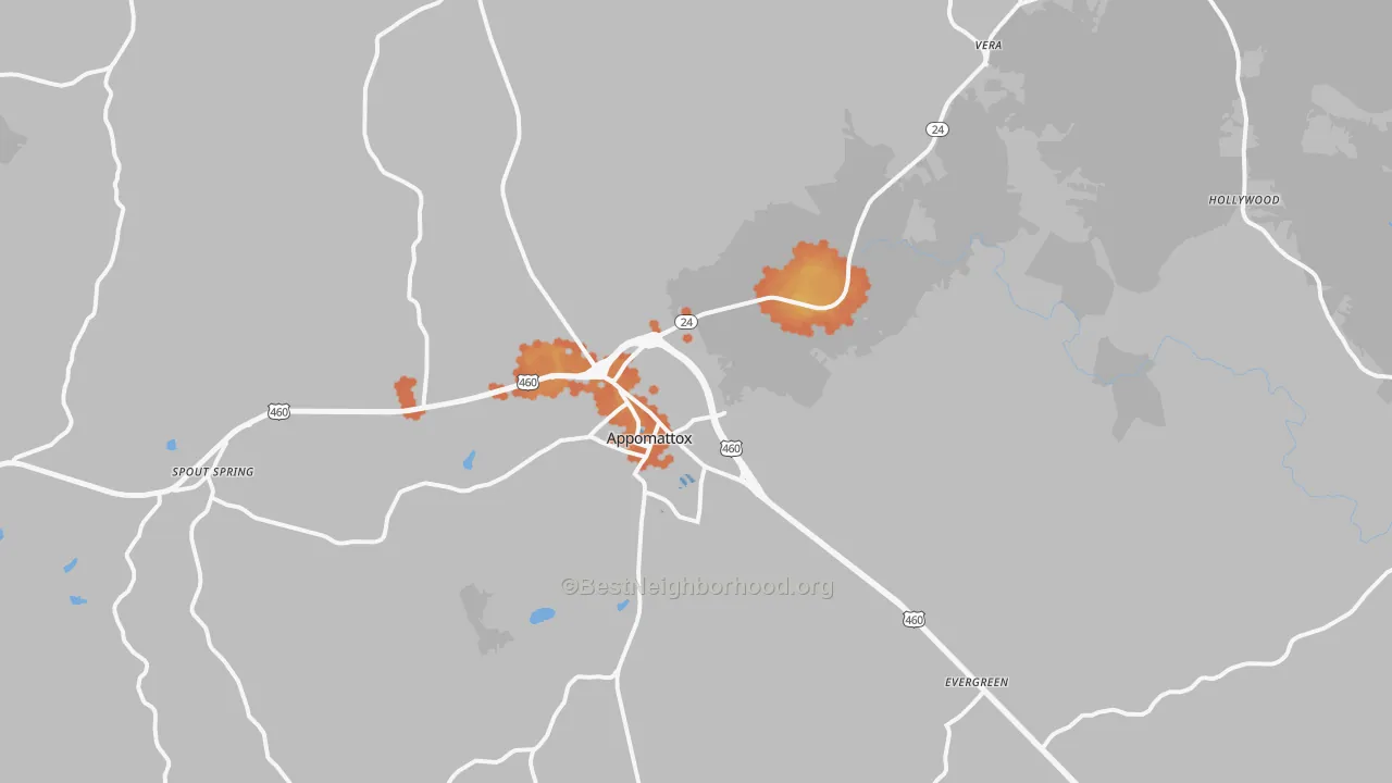 Bike Grade map of 24522, VA