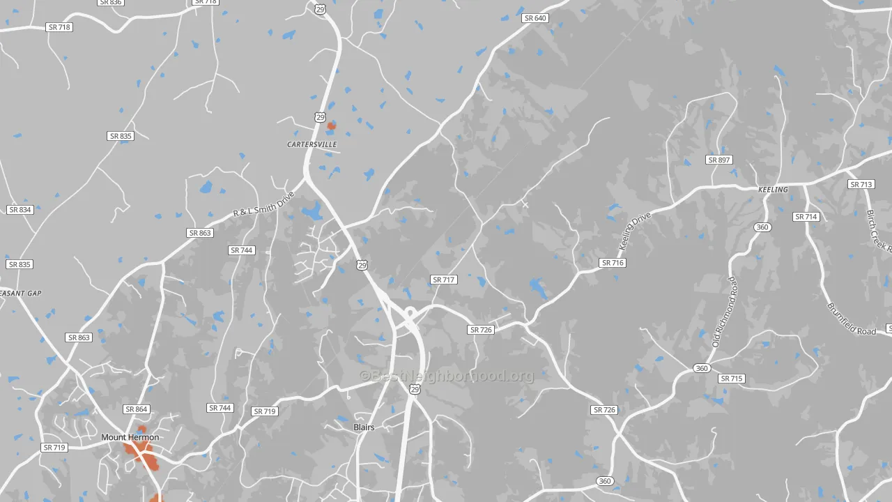 Bike Grade map of 24527, VA