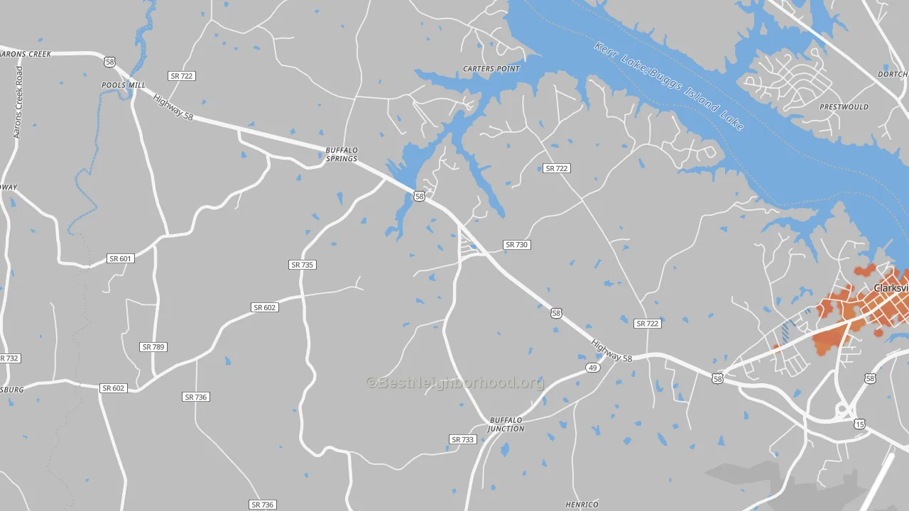 Bike Grade map of 24529, VA