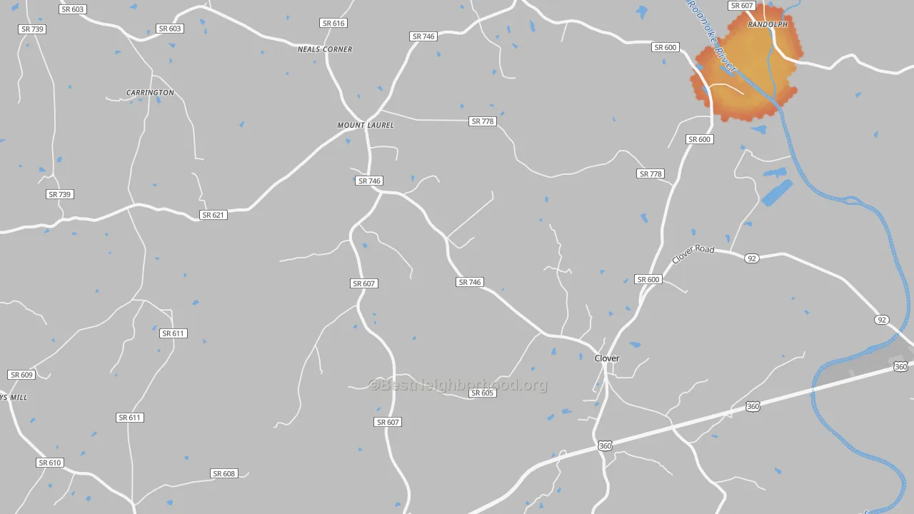 Bike Grade map of 24534, VA