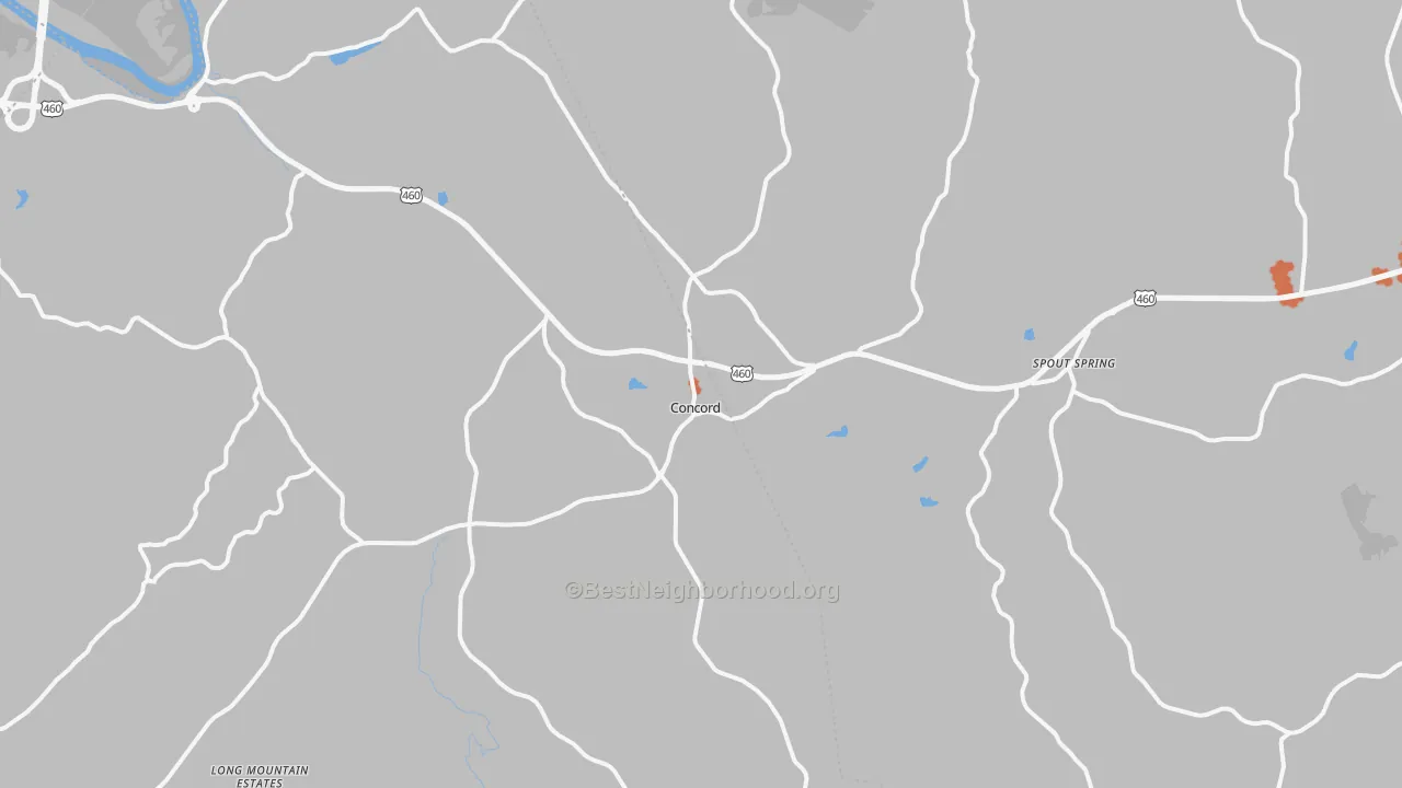 Bike Grade map of 24538, VA