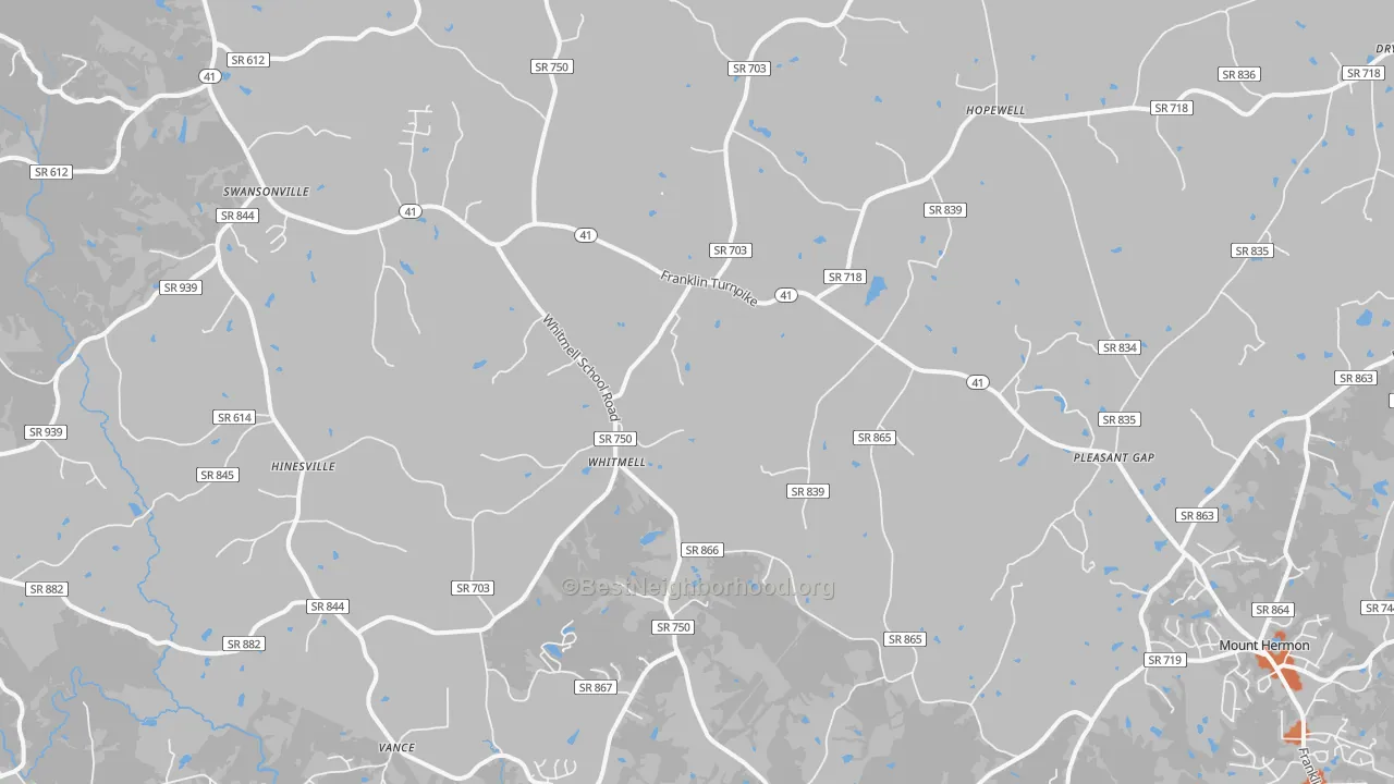 Bike Grade map of 24549, VA