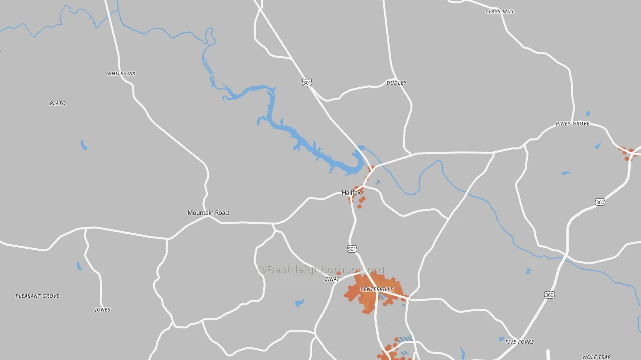 Bike Grade map of 24558, VA