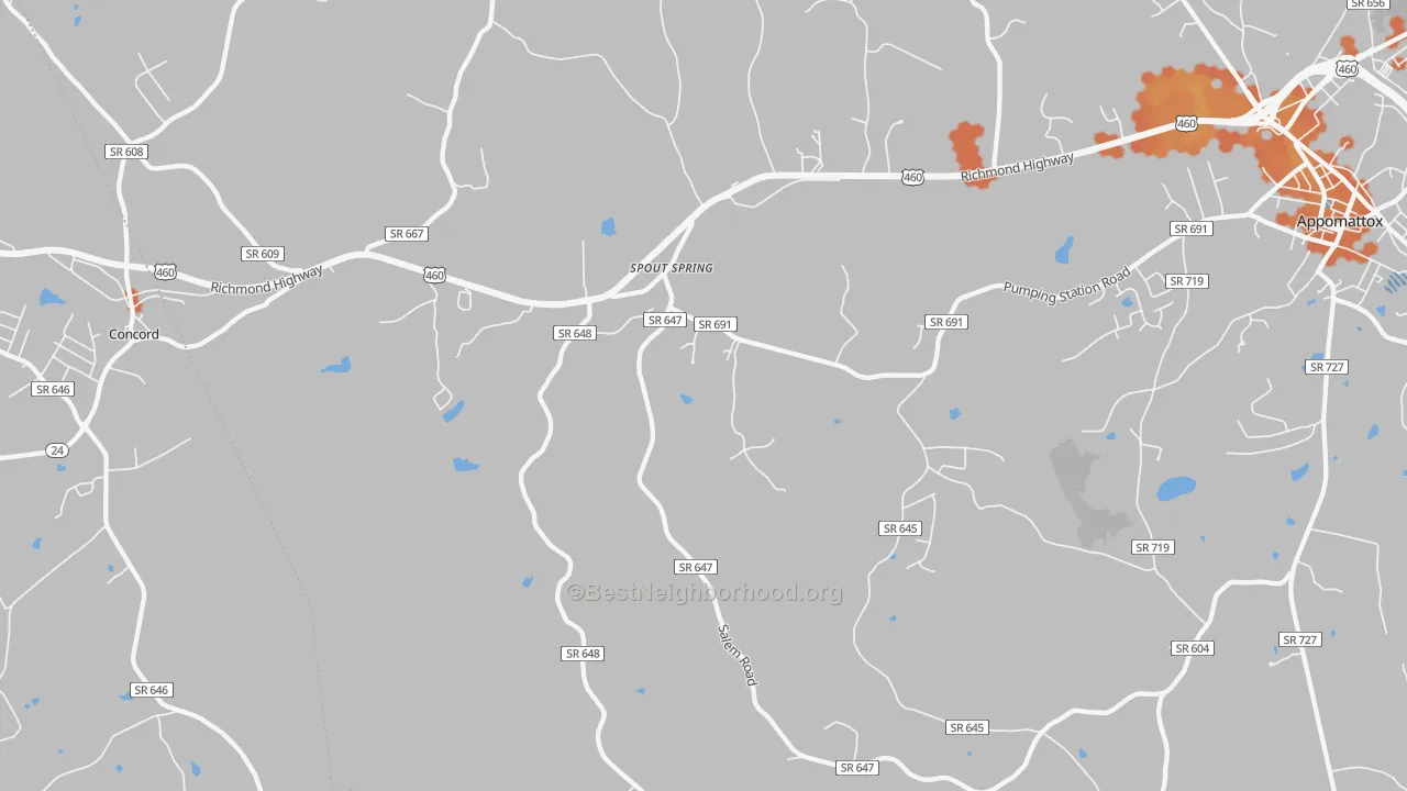 Bike Grade map of 24593, VA