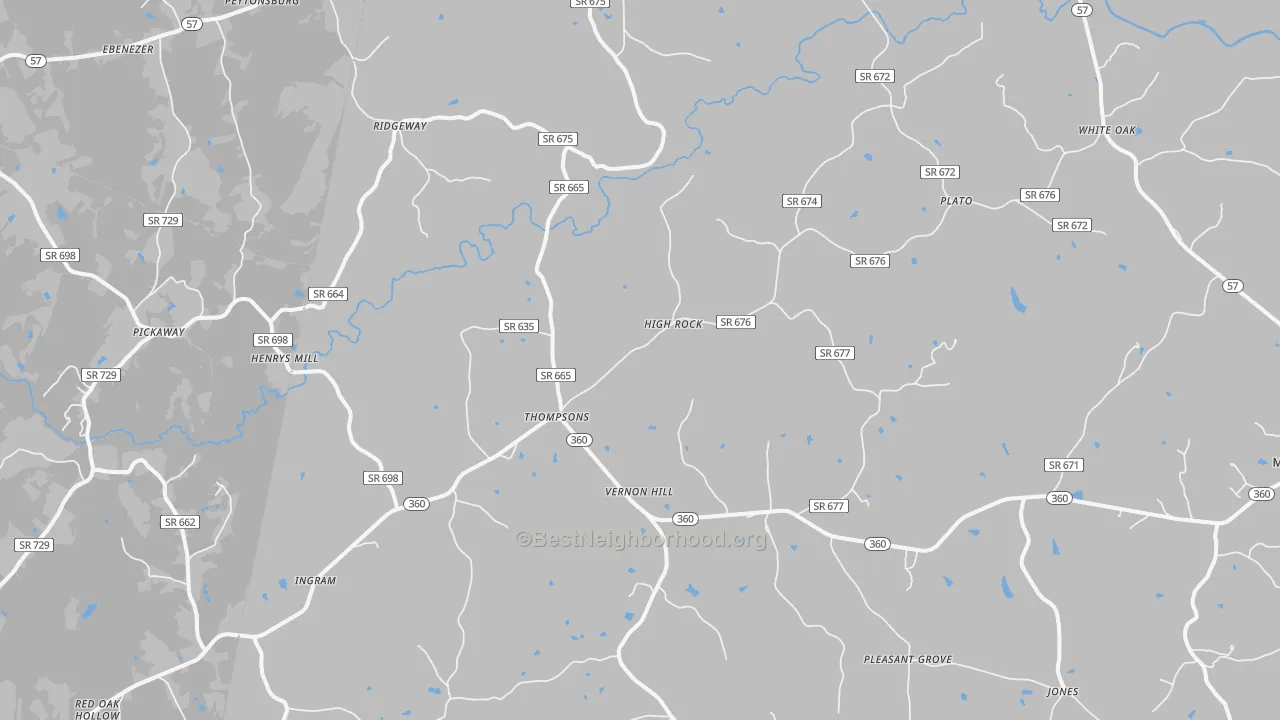 Bike Grade map of 24597, VA