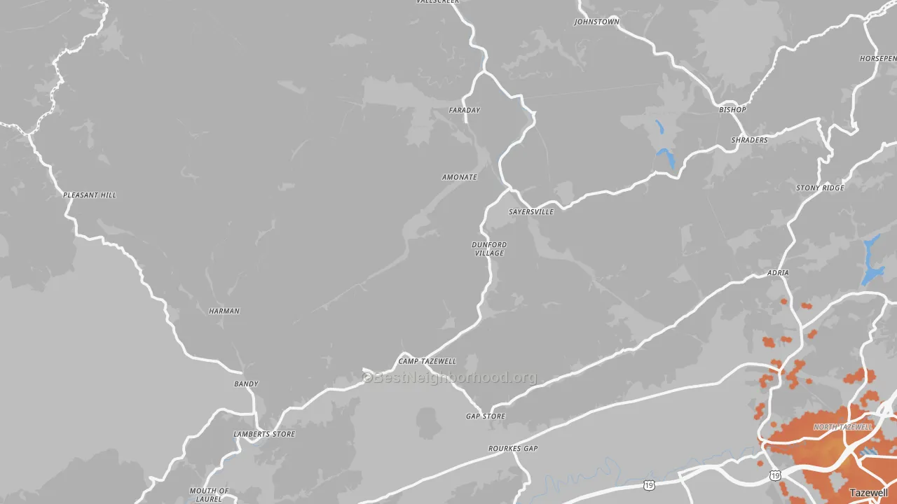 Bike Grade map of 24602, VA