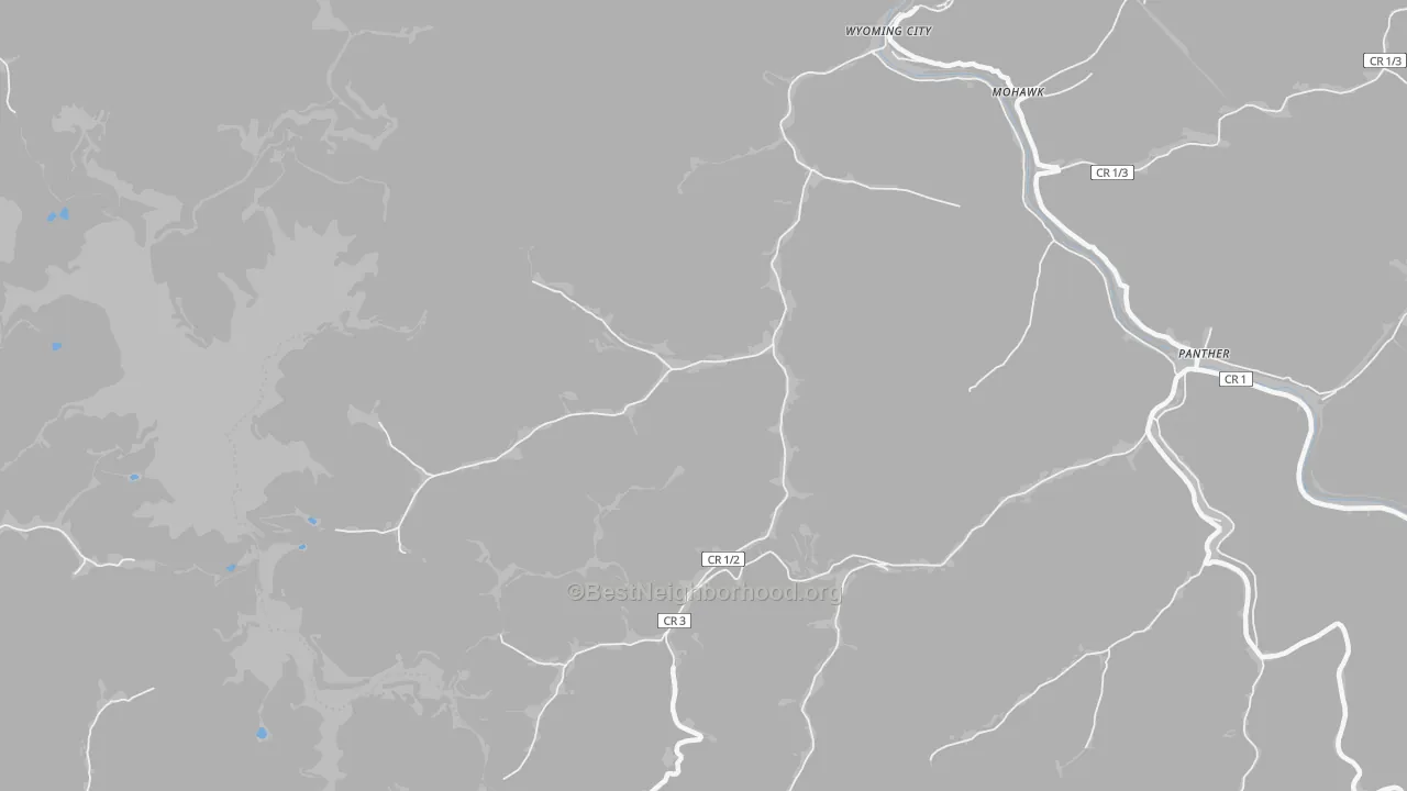 Bike Grade map of 24862, WV