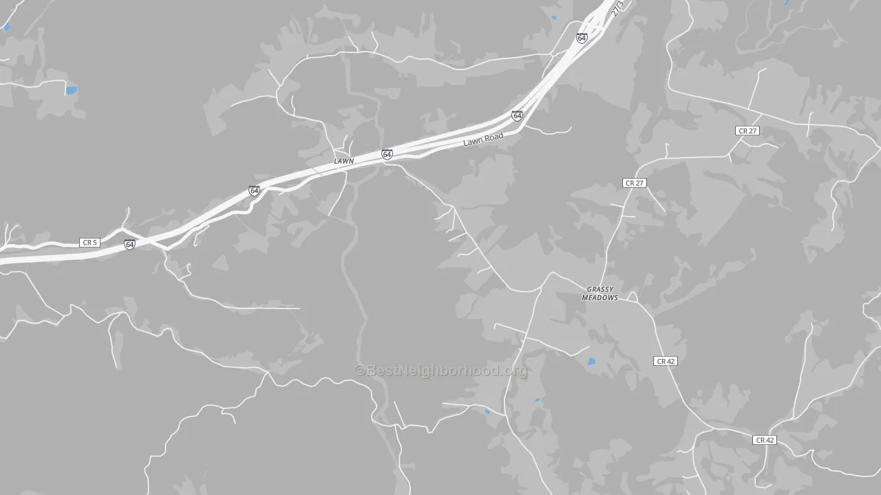Bike Grade map of 24943, WV