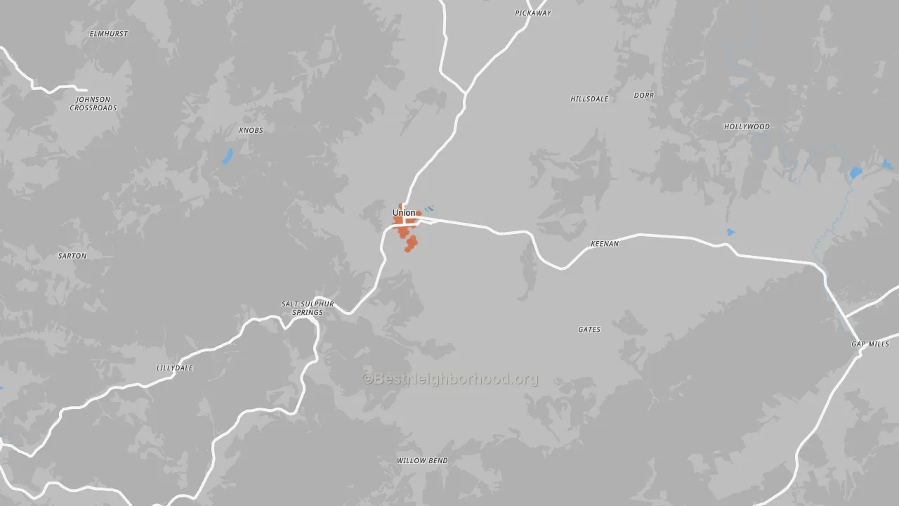 Bike Grade map of 24983, WV