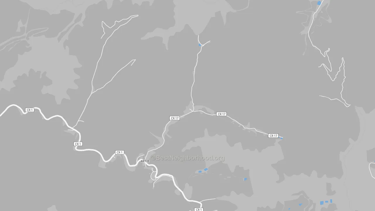 Bike Grade map of 25008, WV