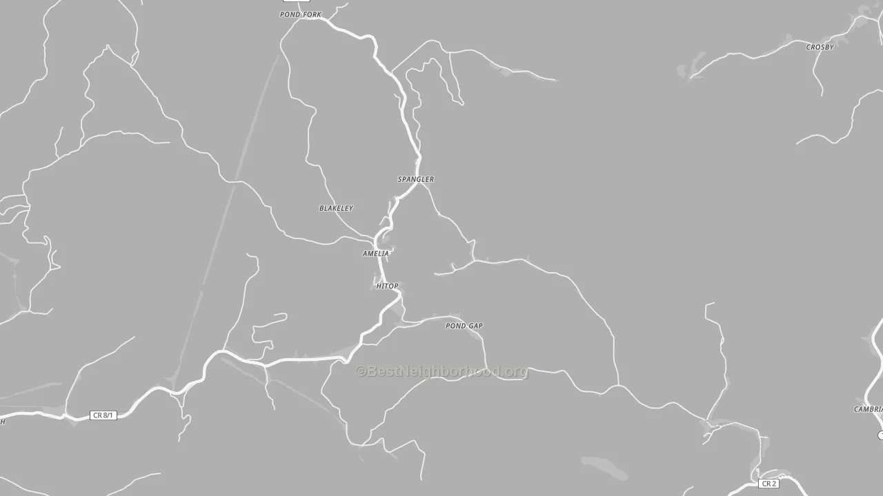 Bike Grade map of 25160, WV