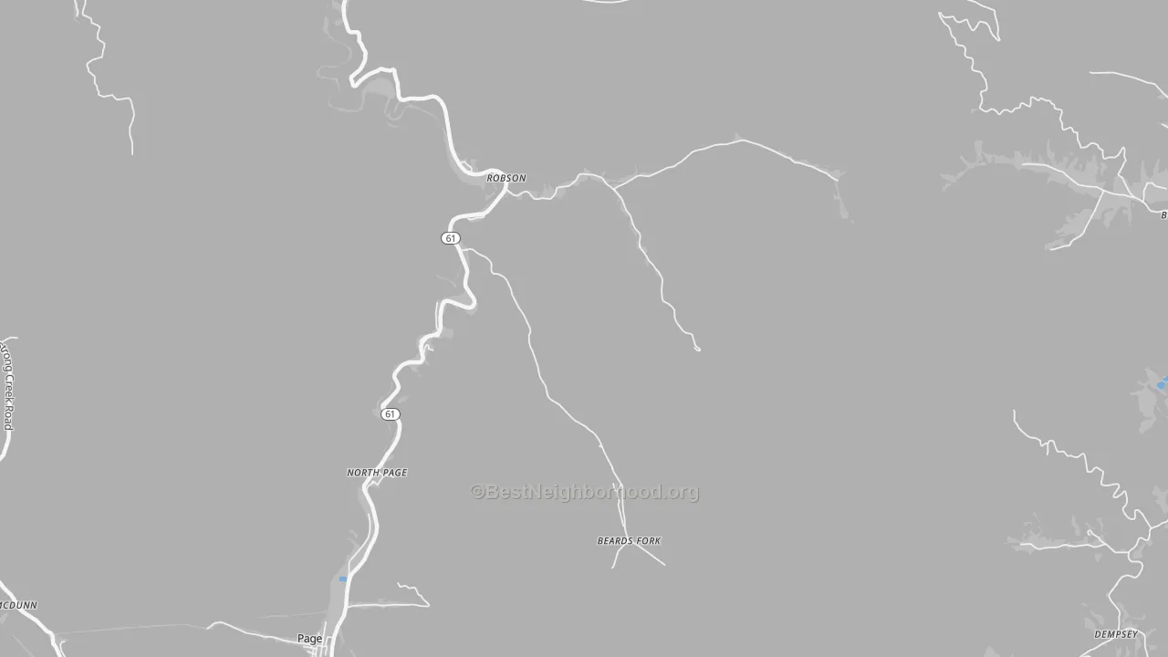 Bike Grade map of 25173, WV