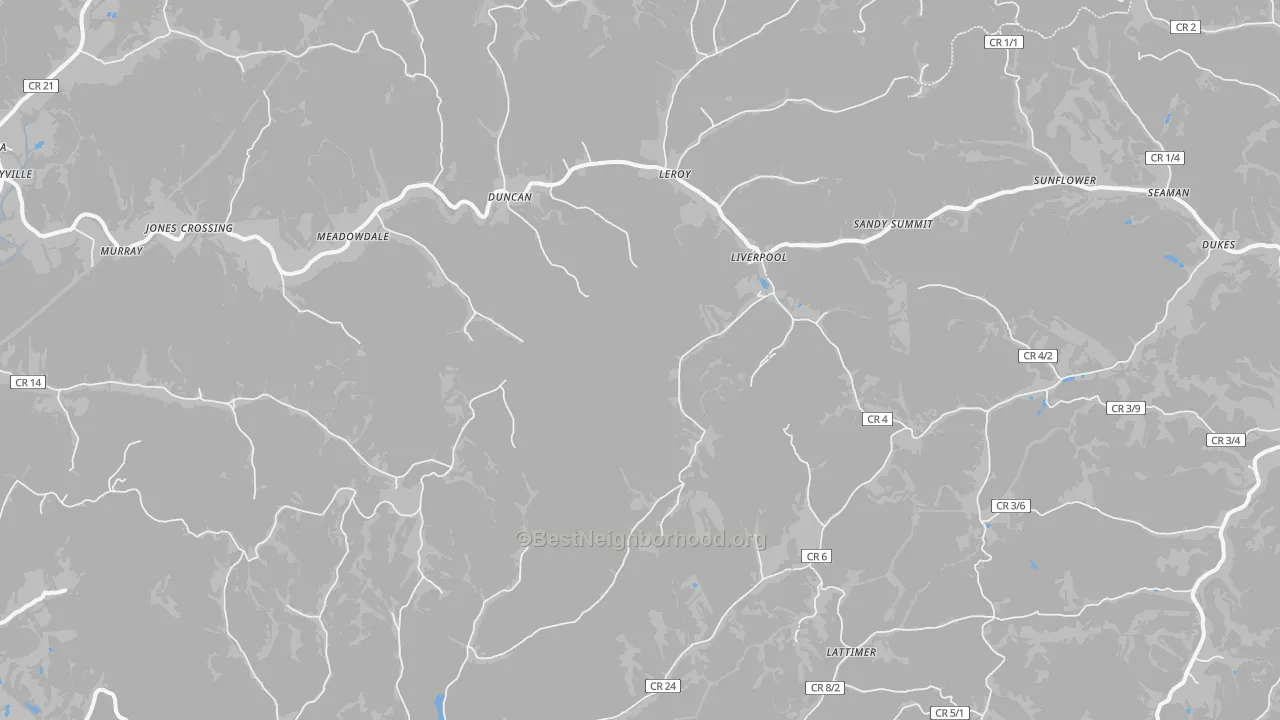 Bike Grade map of 25252, WV