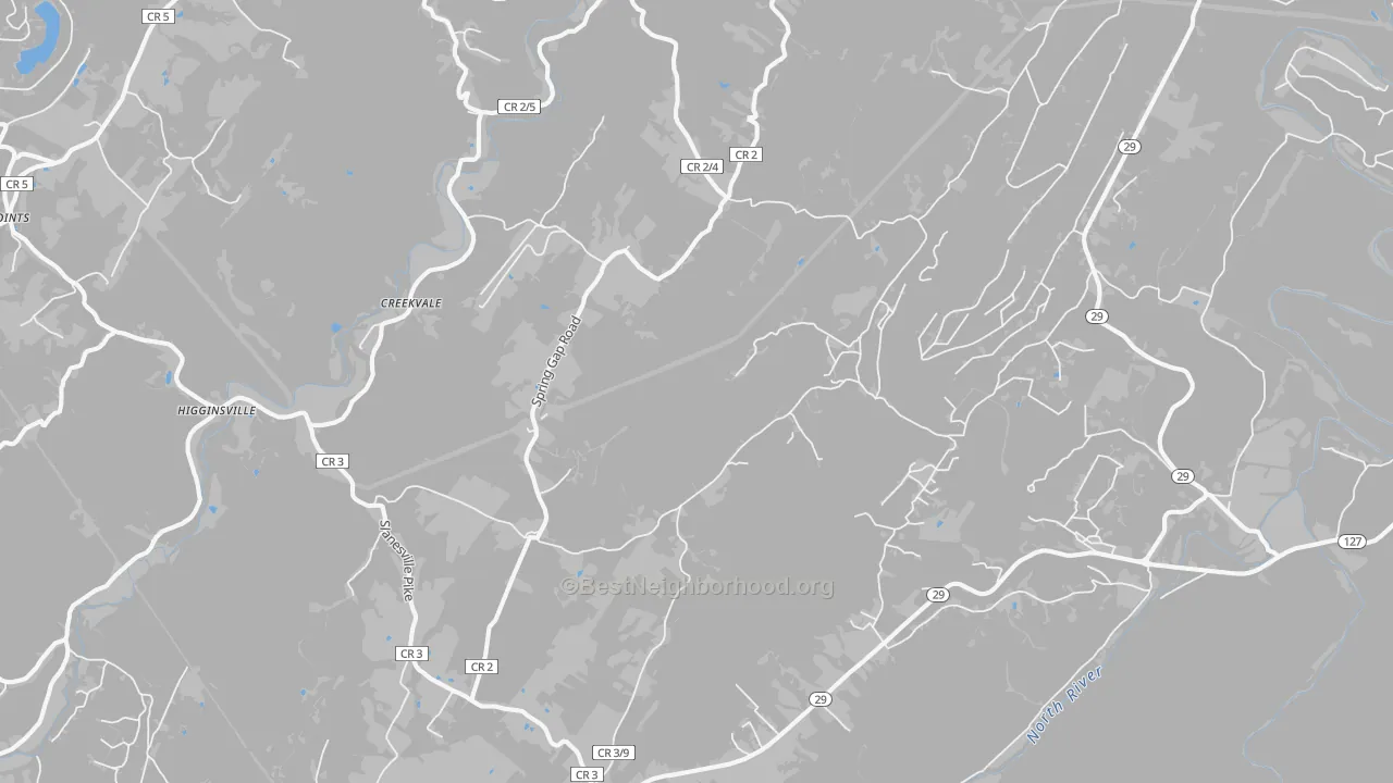 Bike Grade map of 25444, WV