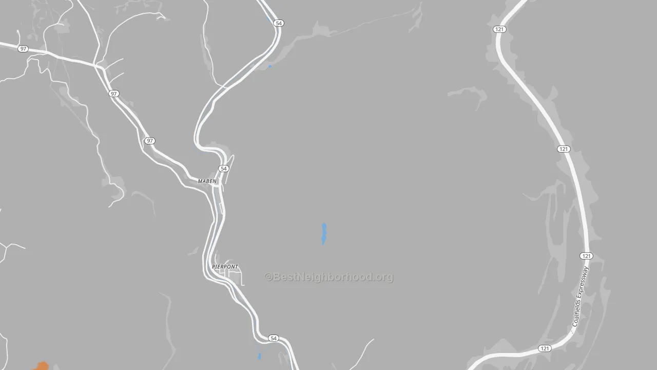 Bike Grade map of 25870, WV