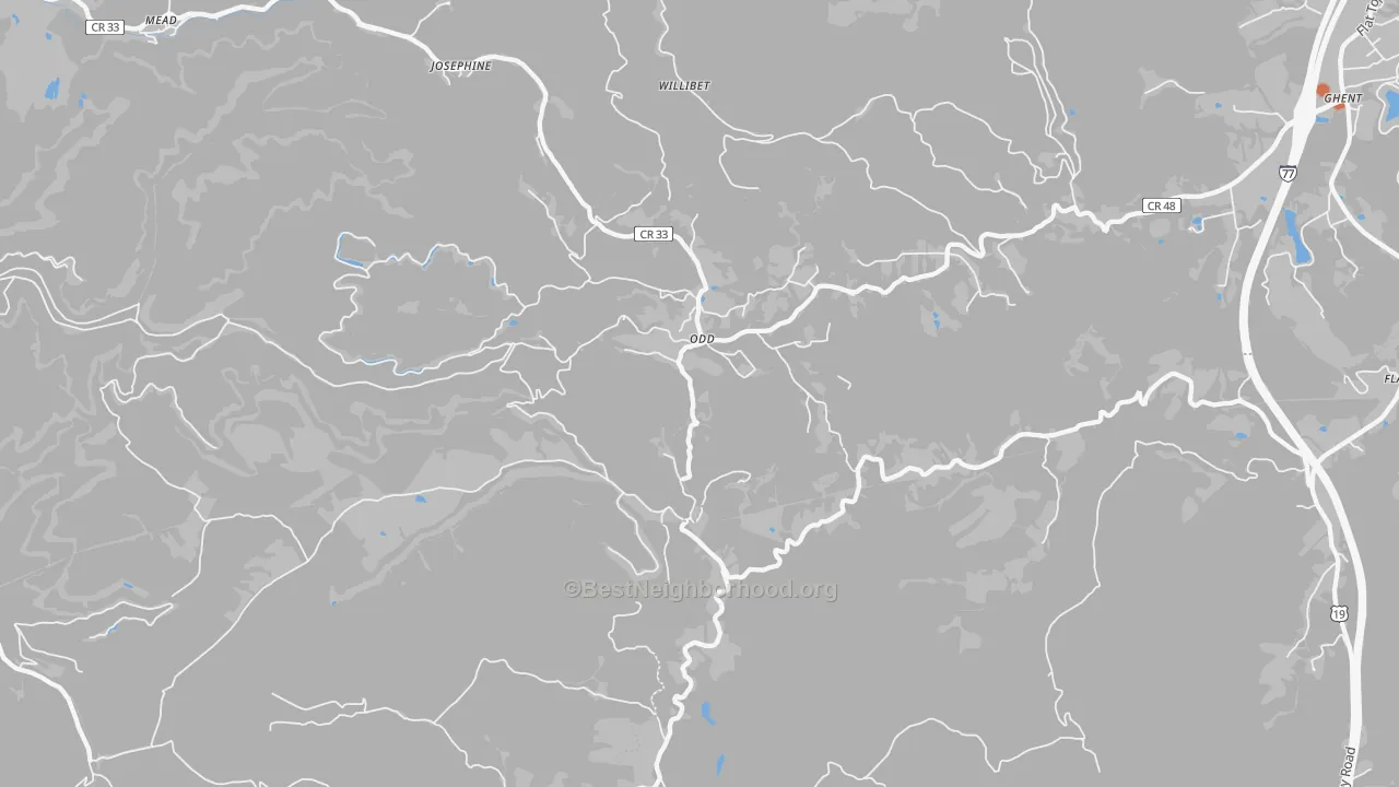 Bike Grade map of 25902, WV