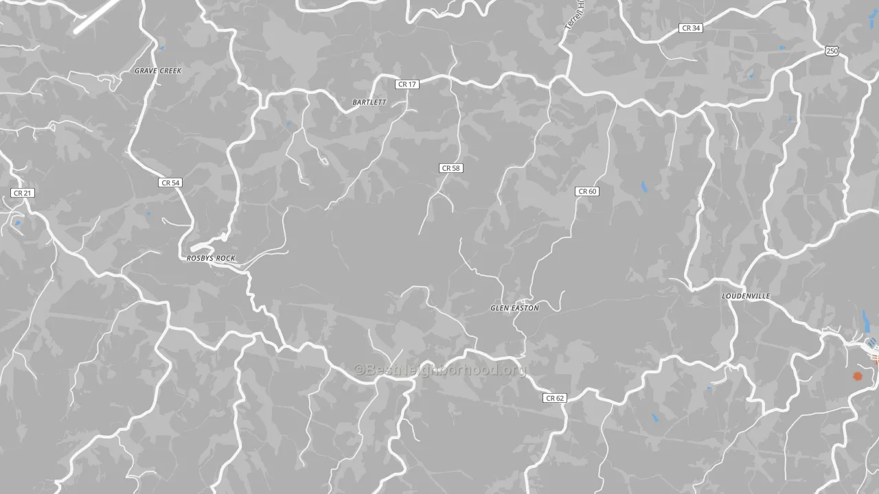 Bike Grade map of 26039, WV