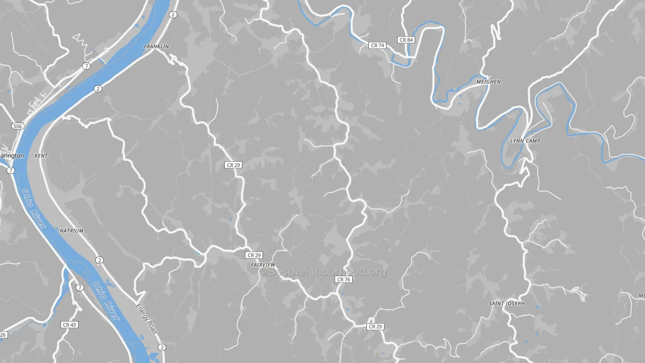 Bike Grade map of 26055, WV