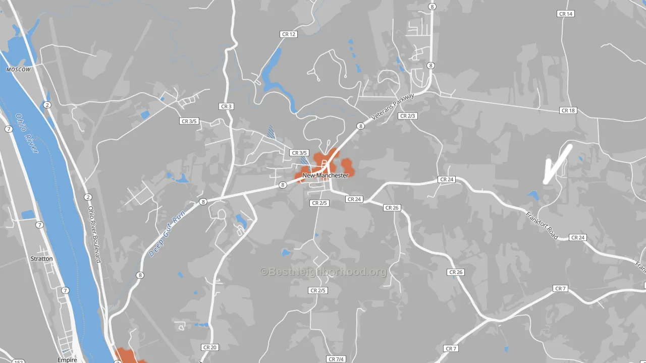 Bike Grade map of 26056, WV