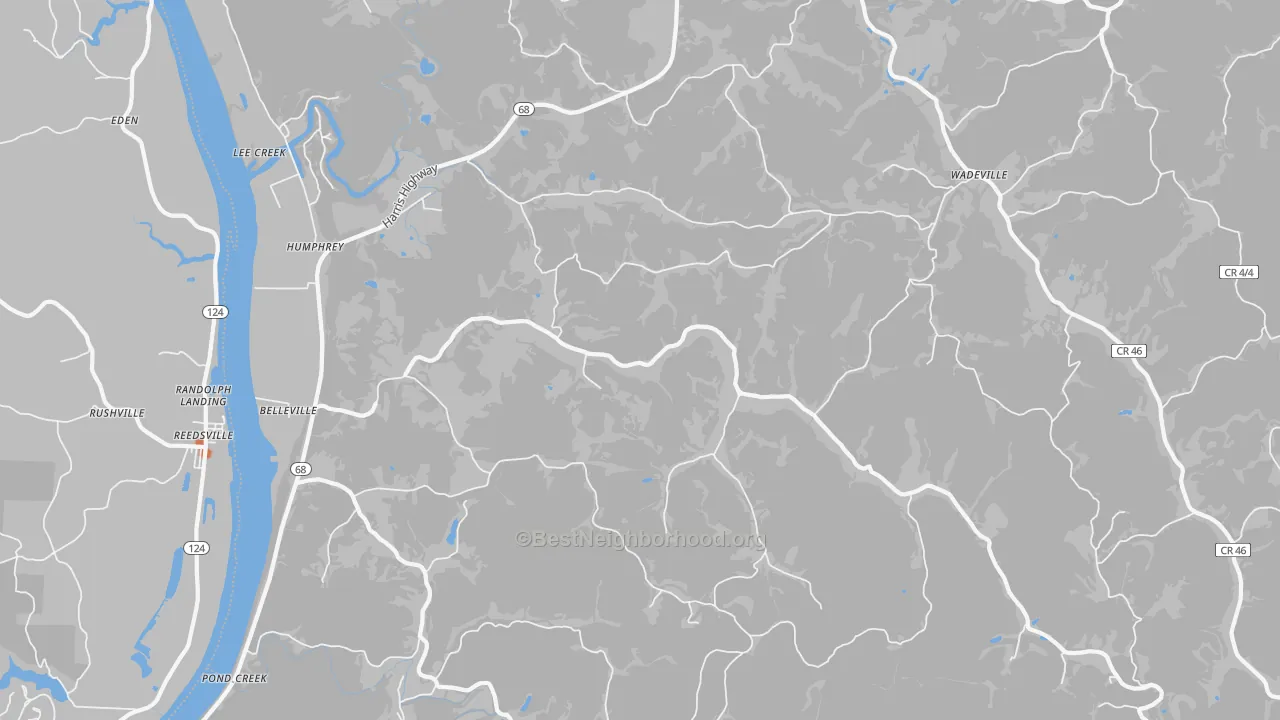 Bike Grade map of 26133, WV