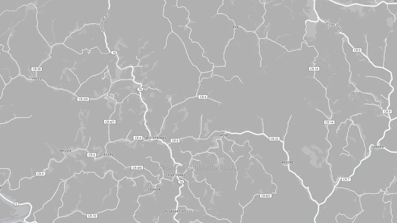Bike Grade map of 26137, WV