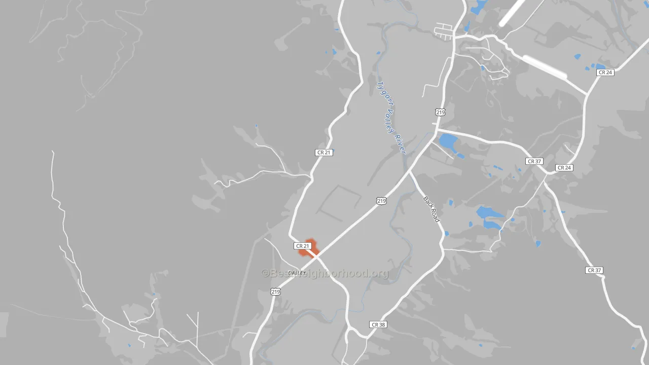 Bike Grade map of 26259, WV