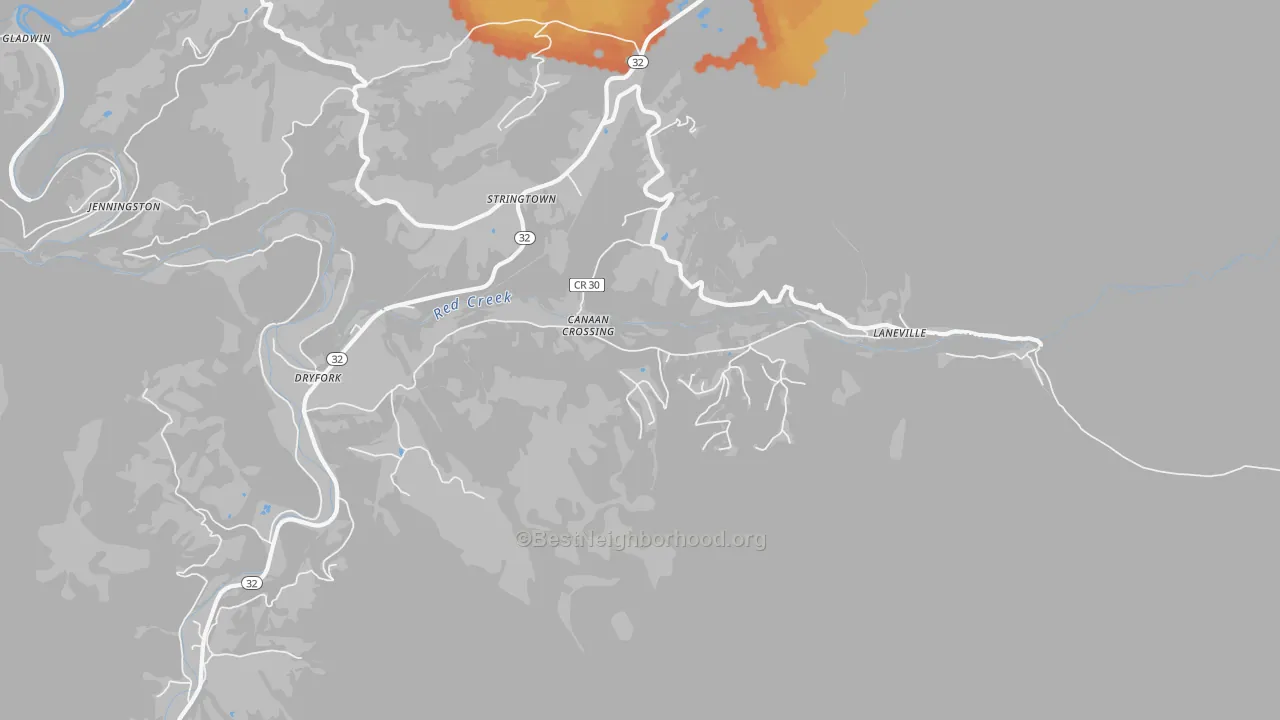 Bike Grade map of 26263, WV