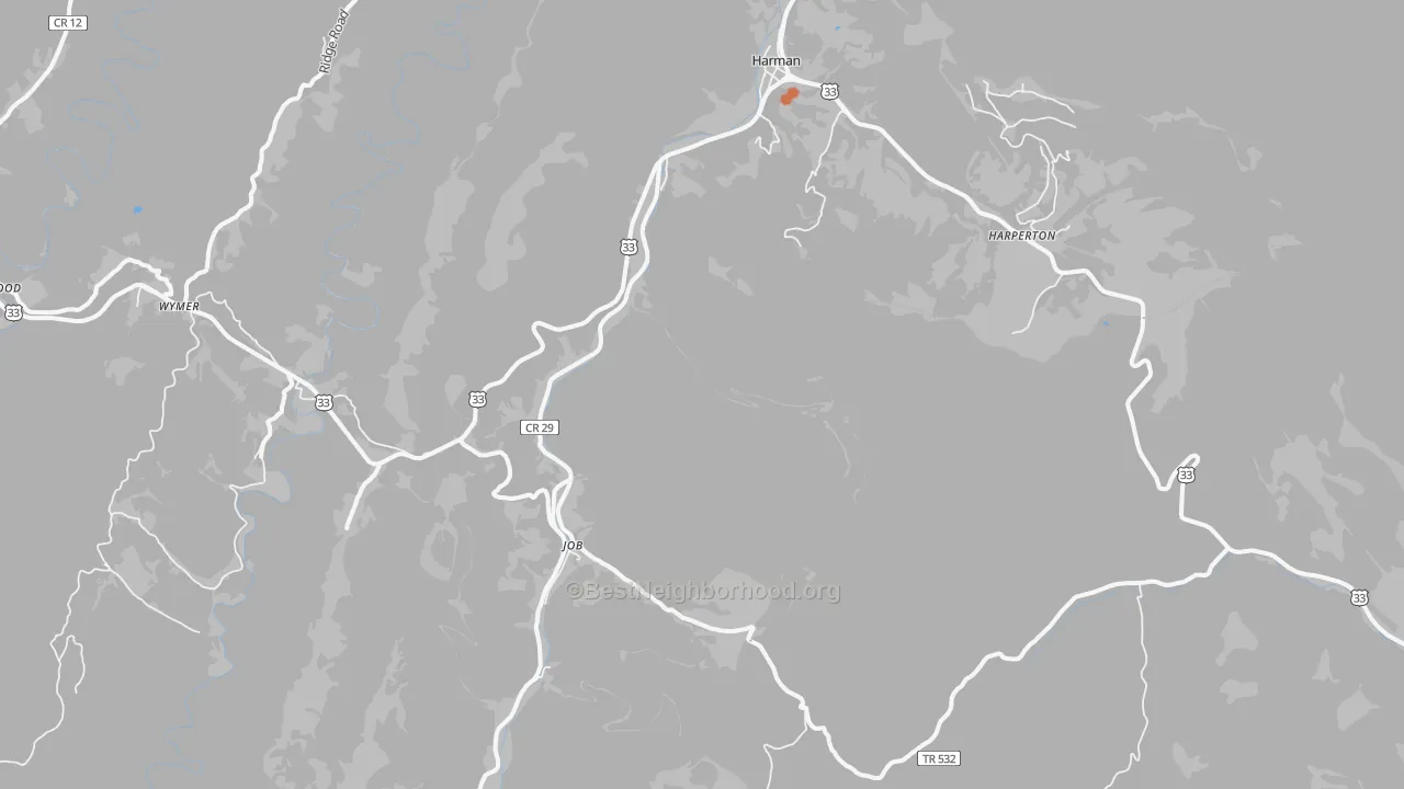 Bike Grade map of 26270, WV