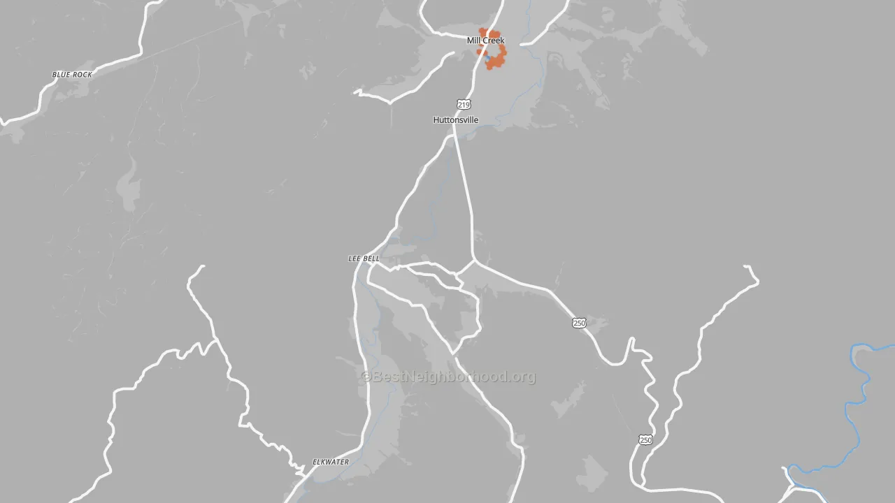 Bike Grade map of 26273, WV