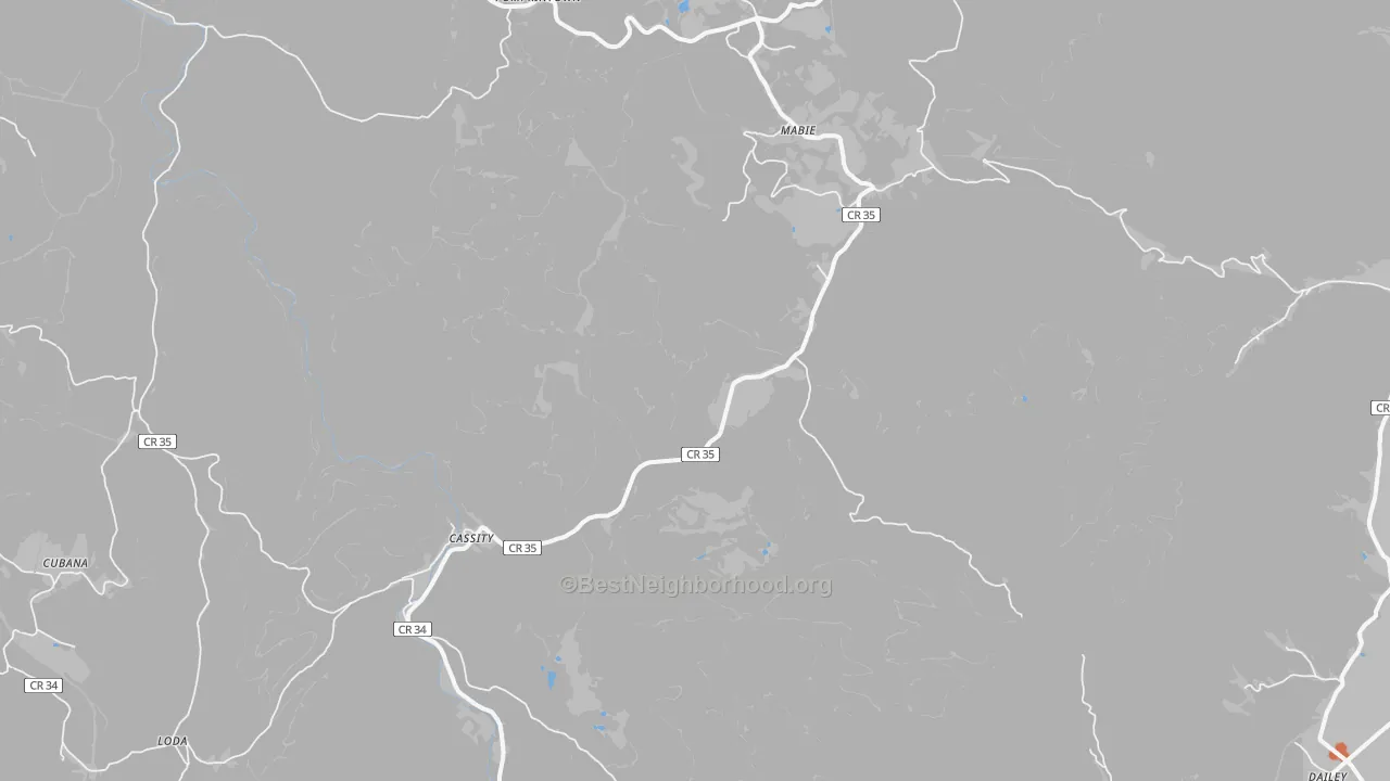 Bike Grade map of 26278, WV