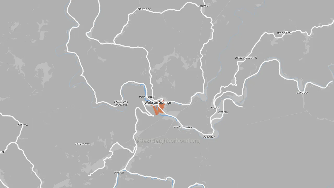 Bike Grade map of 26288, WV