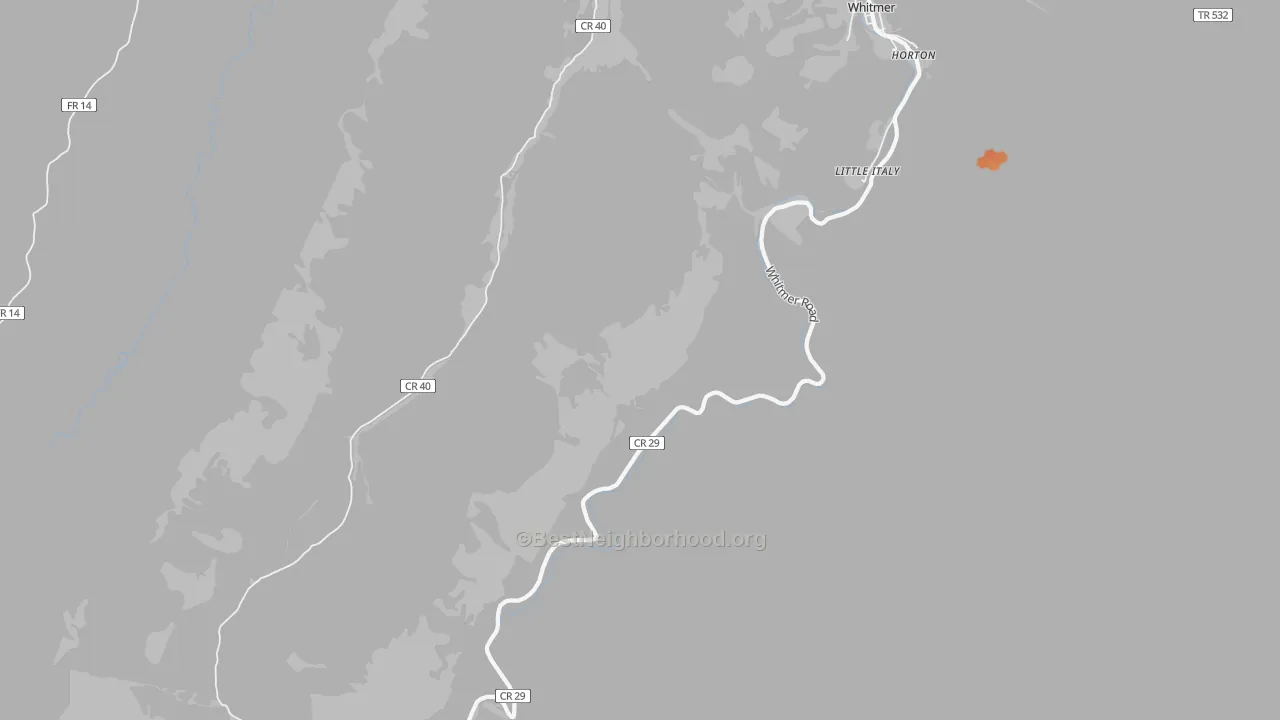 Bike Grade map of 26296, WV