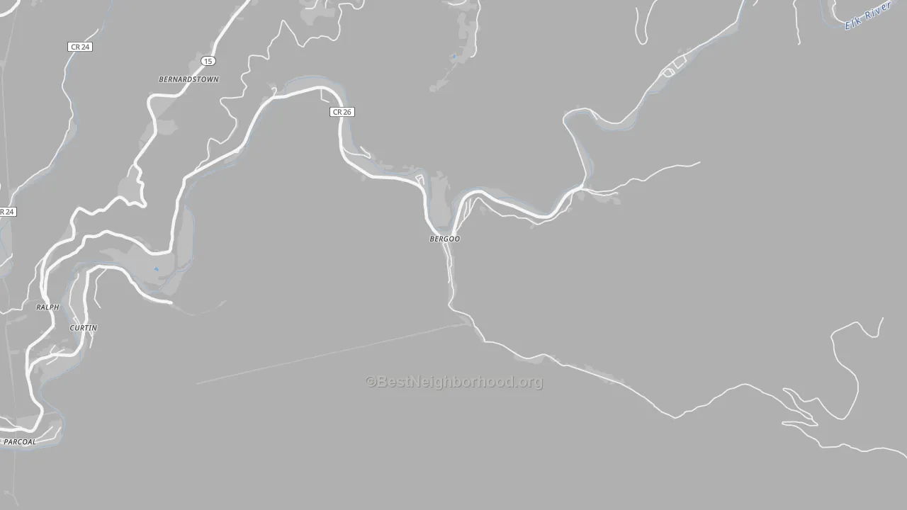 Bike Grade map of 26298, WV
