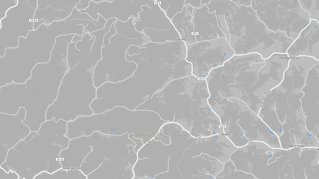Bike Grade map of 26338, WV