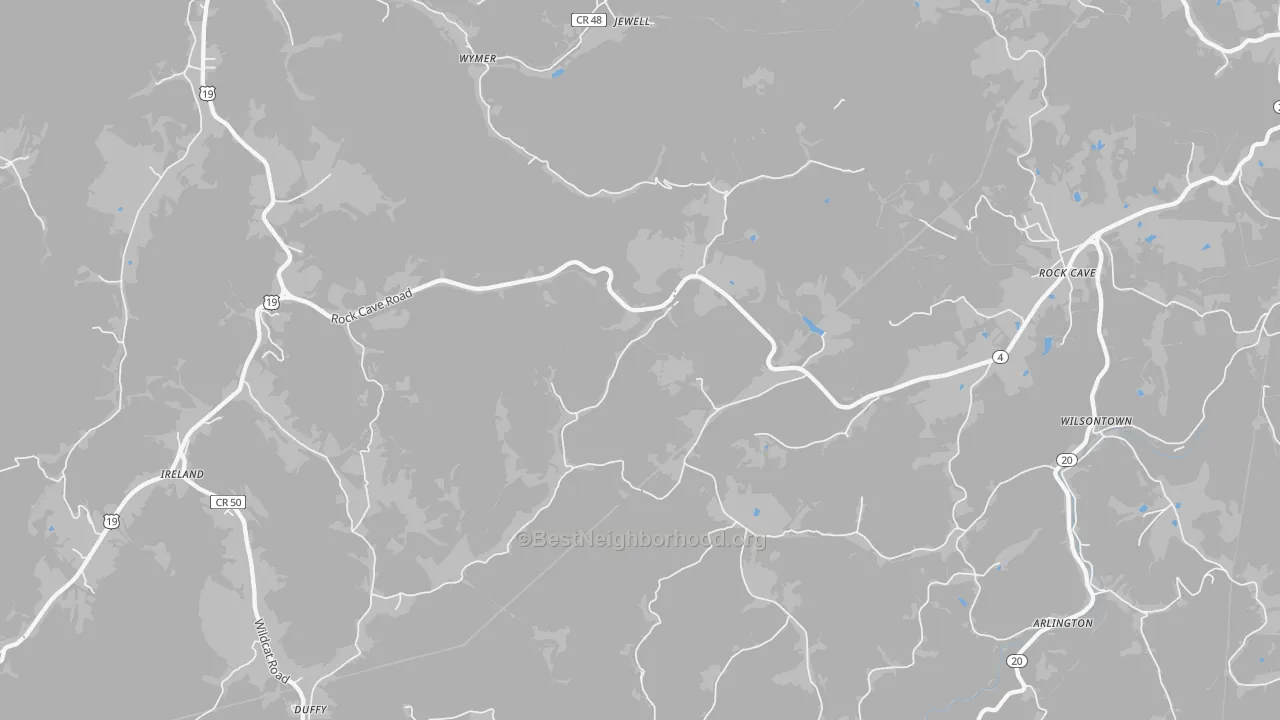 Bike Grade map of 26343, WV