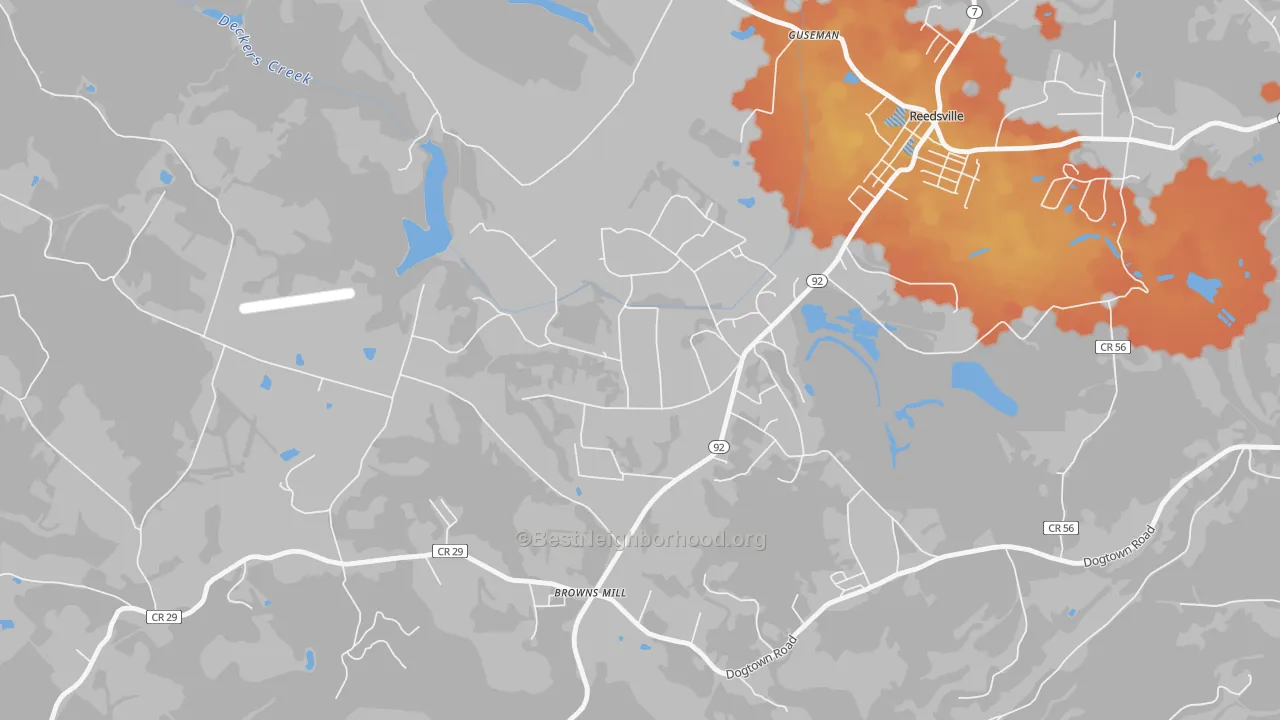 Bike Grade map of 26520, WV