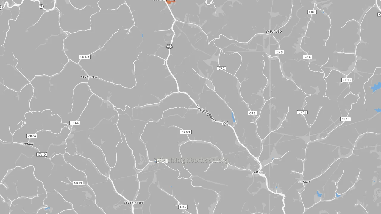Bike Grade map of 26585, WV