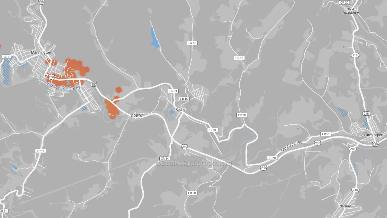 Bike Grade map of 26587, WV