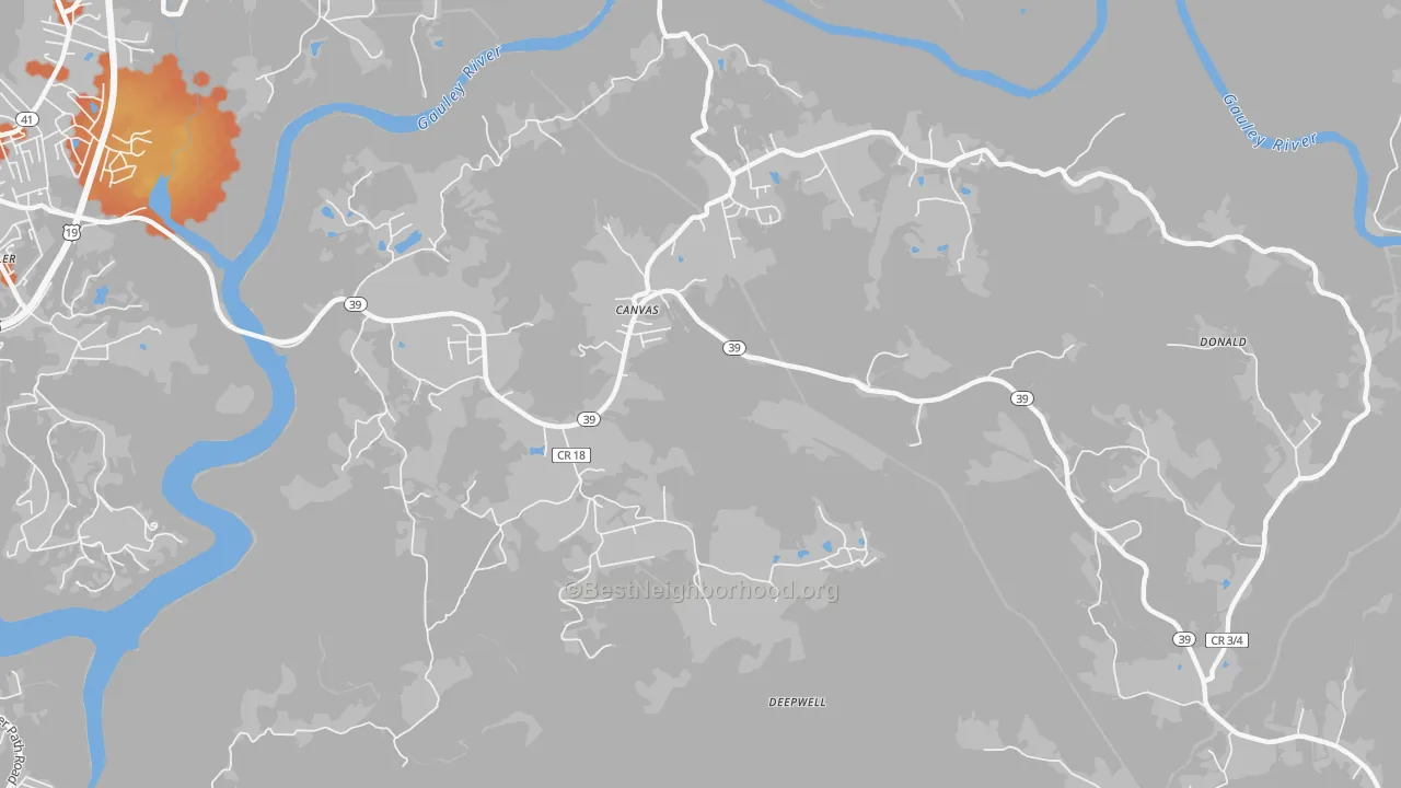 Bike Grade map of 26662, WV