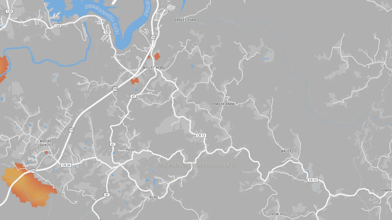 Bike Grade map of 26679, WV