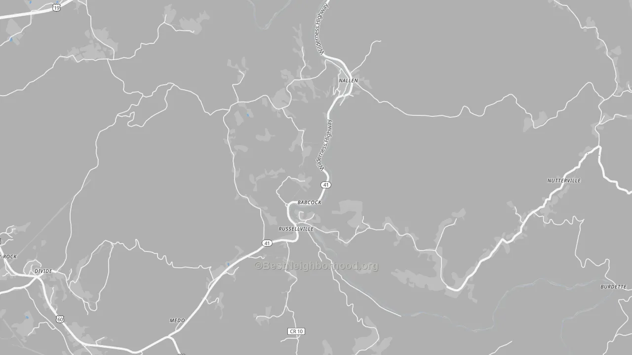 Bike Grade map of 26680, WV