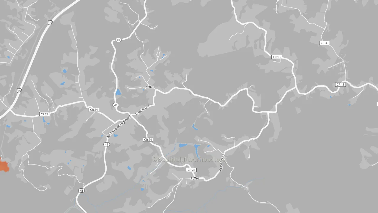 Bike Grade map of 26684, WV